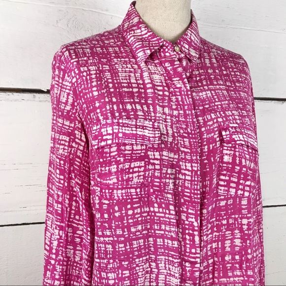 Ann Taylor long sleeve silk top - Picture 3 of 6